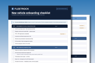 Fleetrock's free New Vehicle Onboarding Checklist